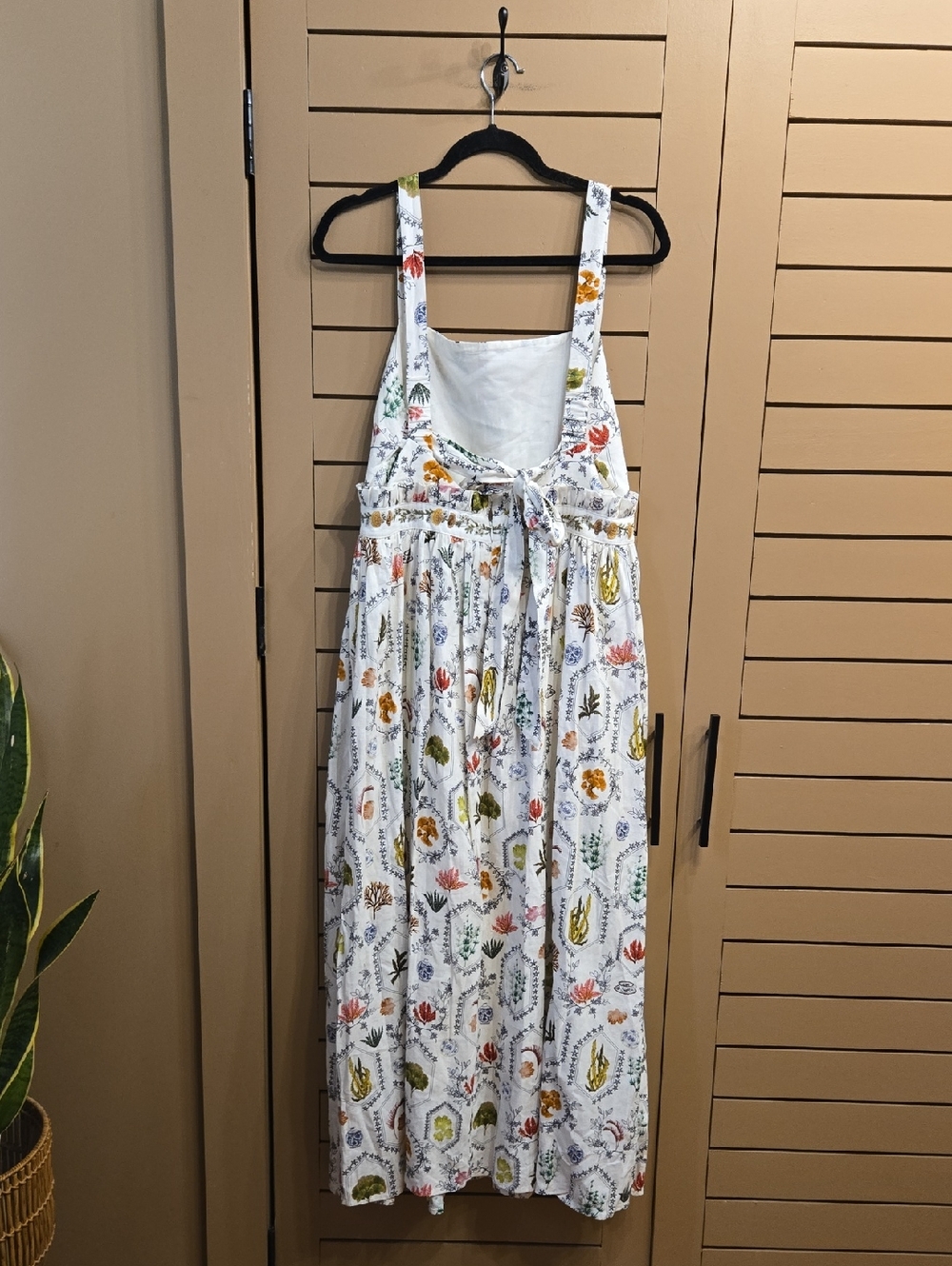 Christain Lacroix Linen Blend Floral Beaded Dress Size Medium - Picture 5 of 11